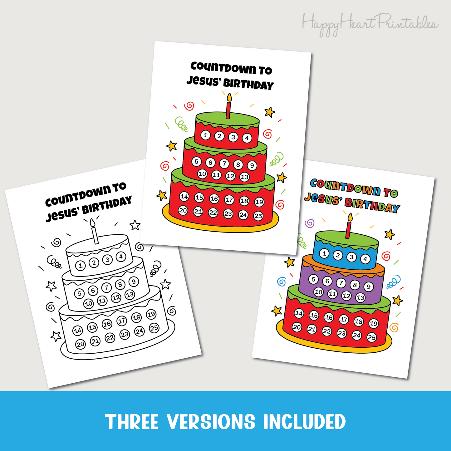 Printable Christmas Countdown - Jesus' Birthday Countdown