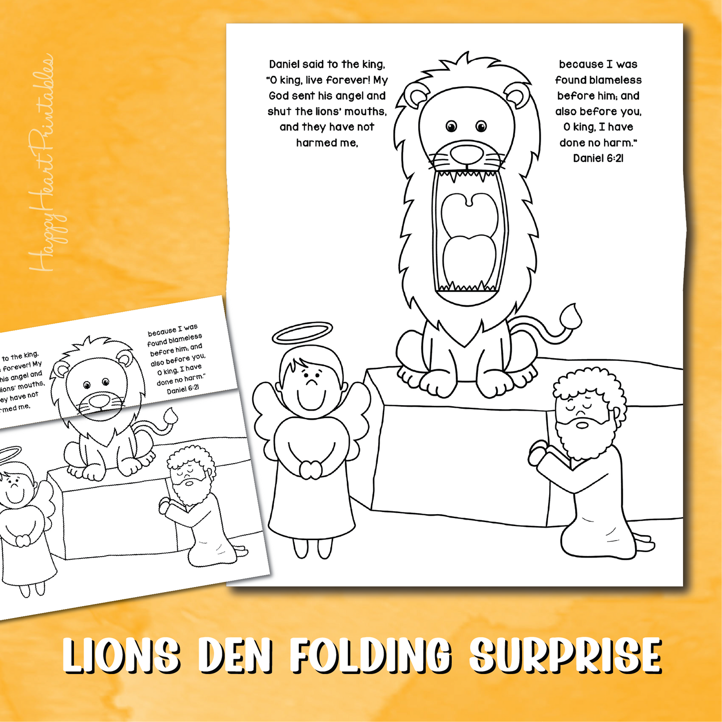 Daniel in the Lion's Den Folding Surprise Craft