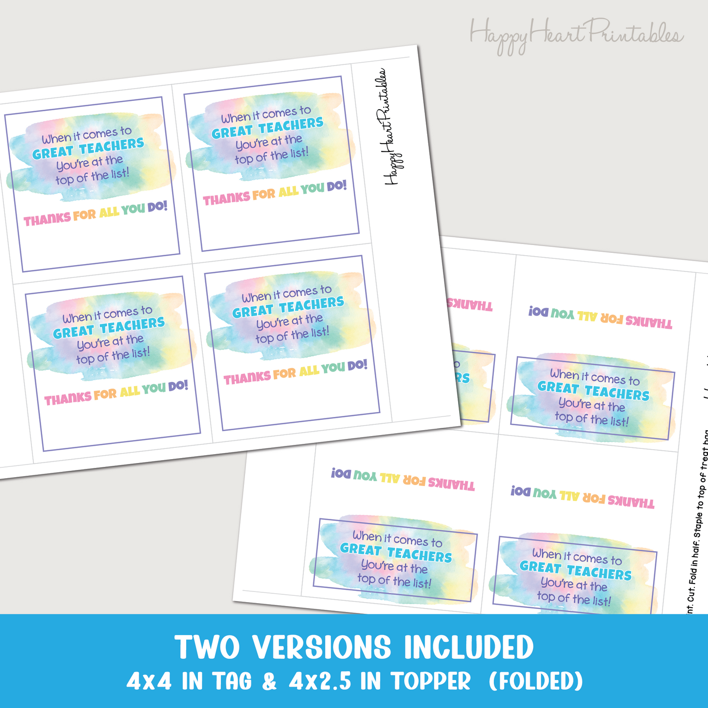 Teacher Appreciation Gift Tag - List Pad