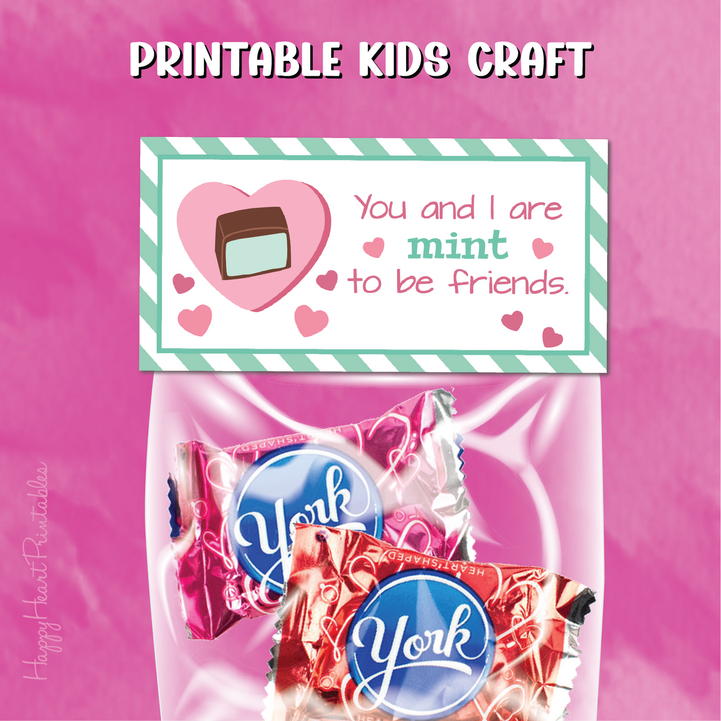 Mint to Be Friends Valentine Treat Topper