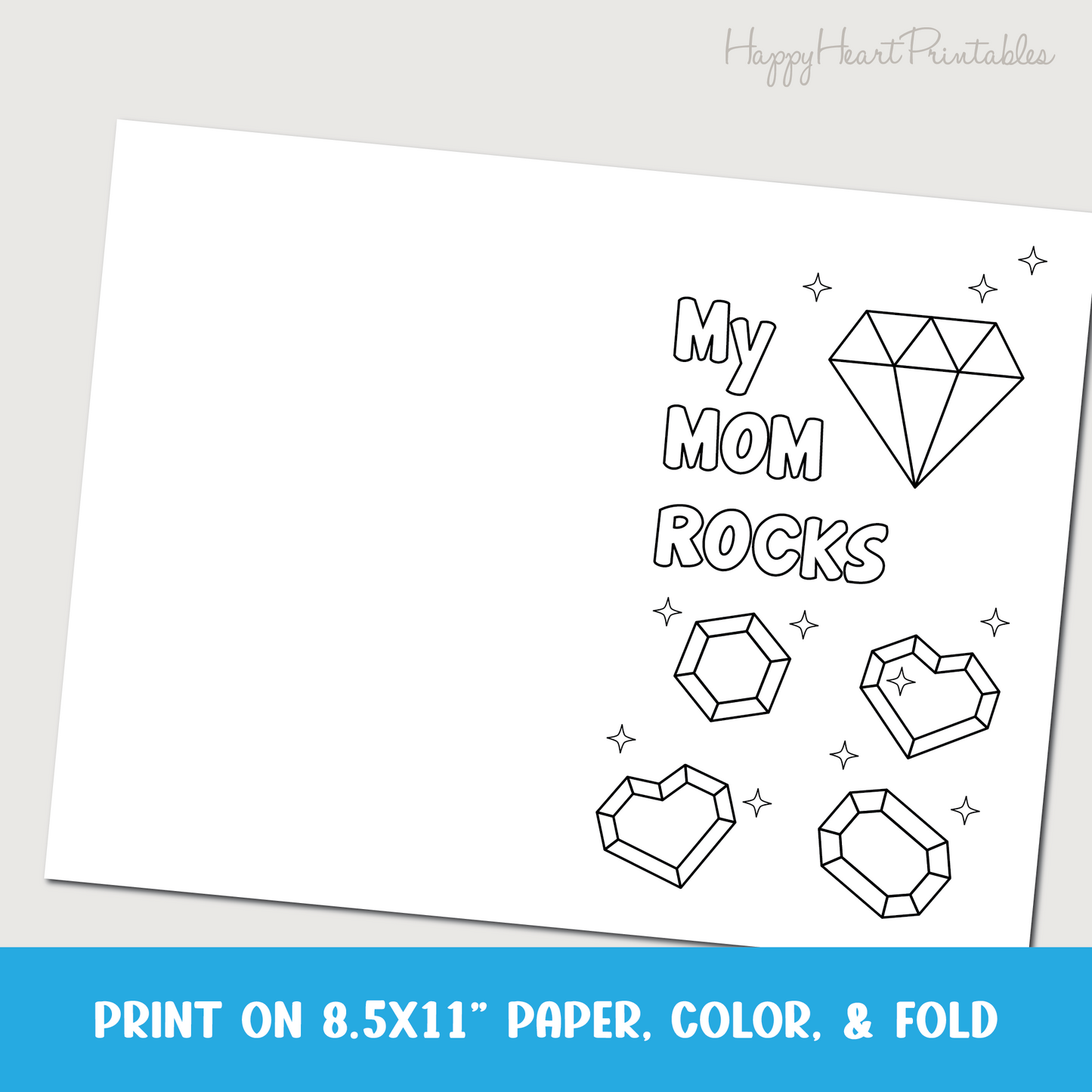 Mother's Day Printable Coloring Card - More Precious Than Jewels