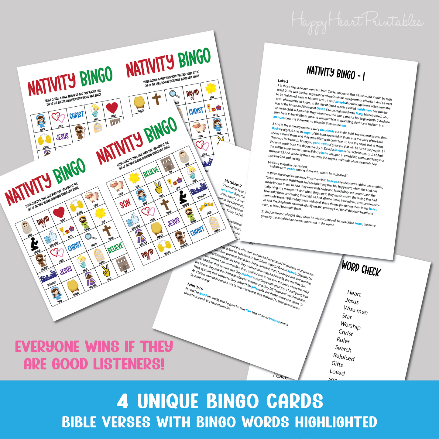 Nativity Bible Reading Bingo