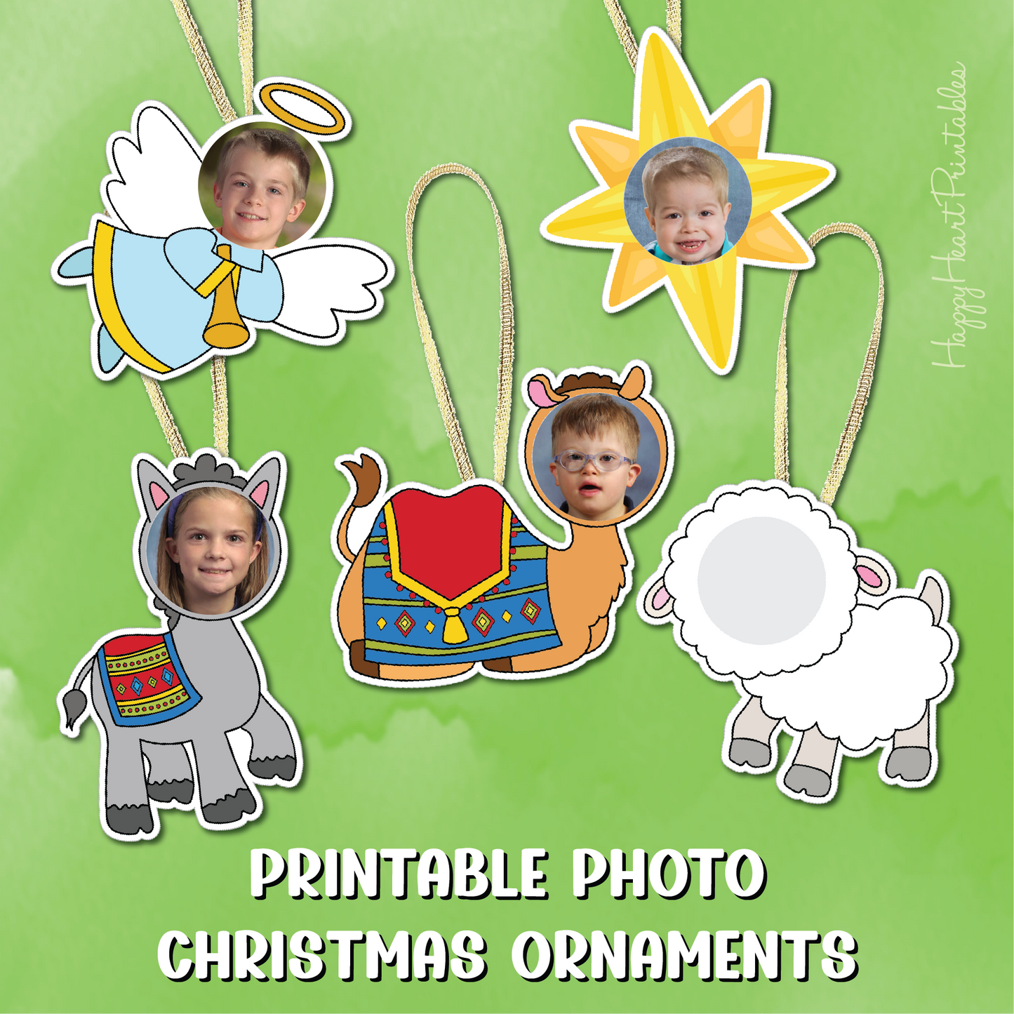 Printable Photo Nativity Christmas Ornaments