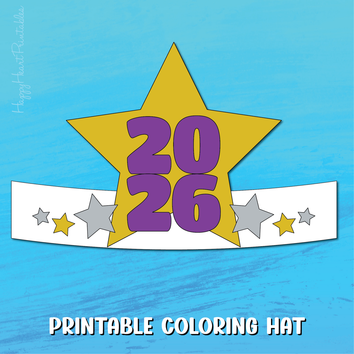 New Years Eve Printable Headband Hat