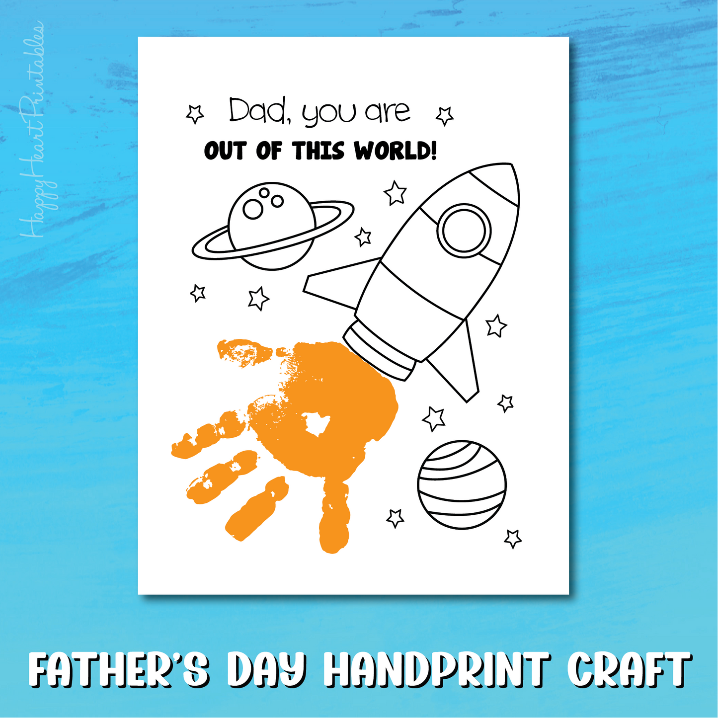 Father's Day Handprint Rocket Craft