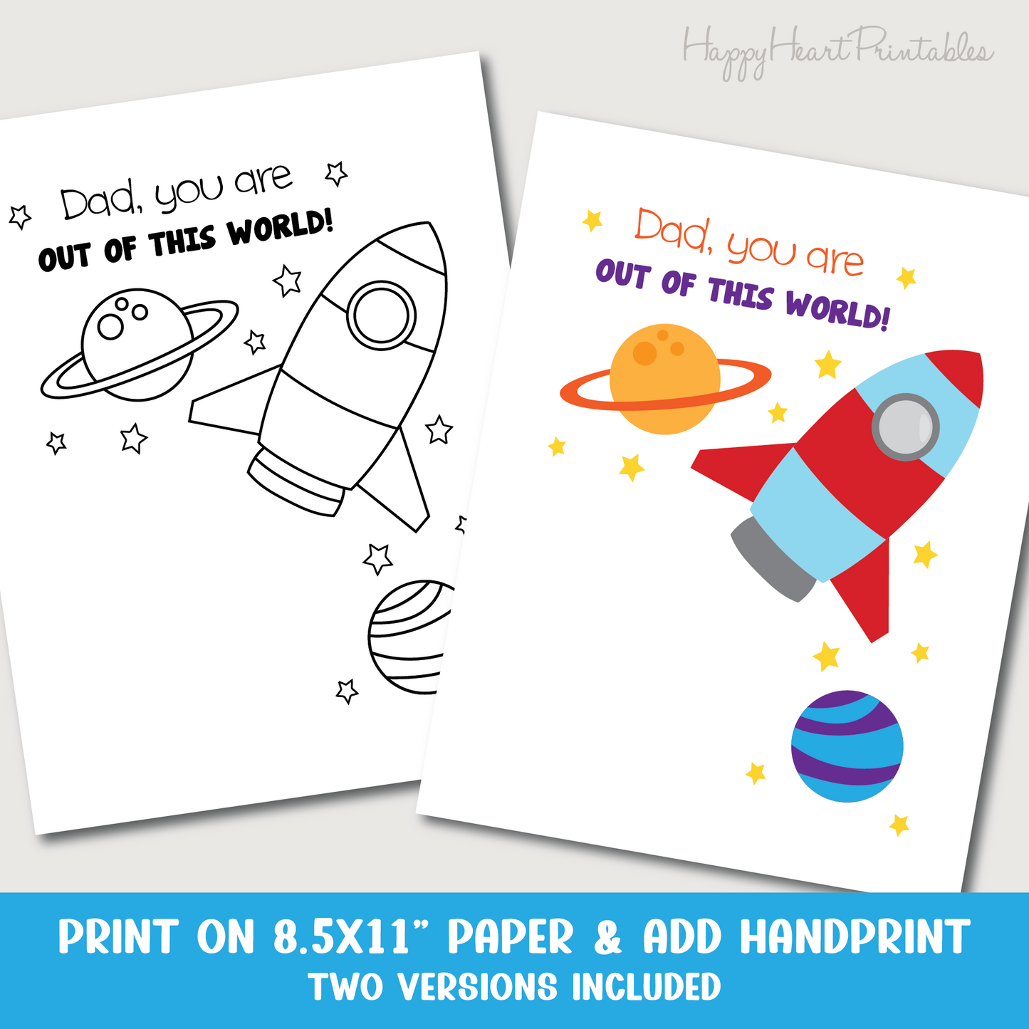 Father's Day Handprint Rocket Craft