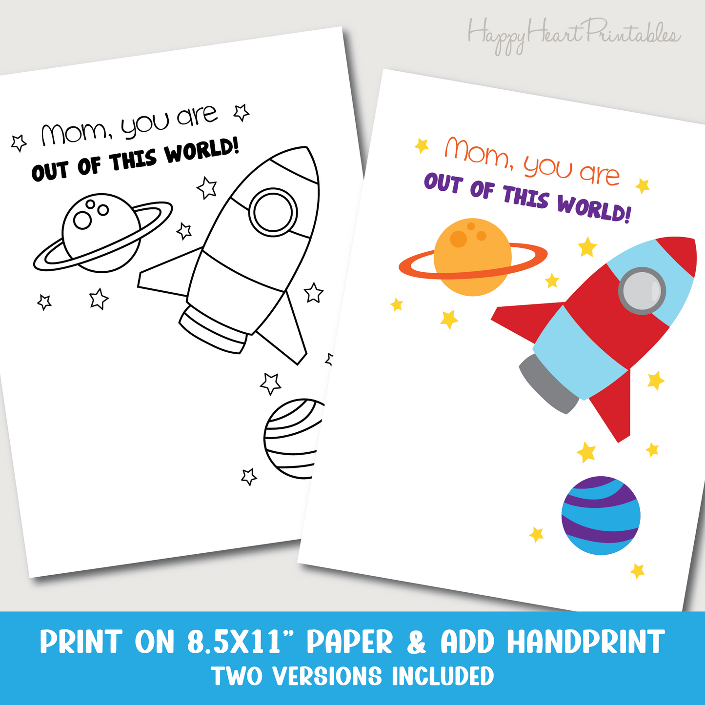 Mother's Day Handprint Rocket Craft
