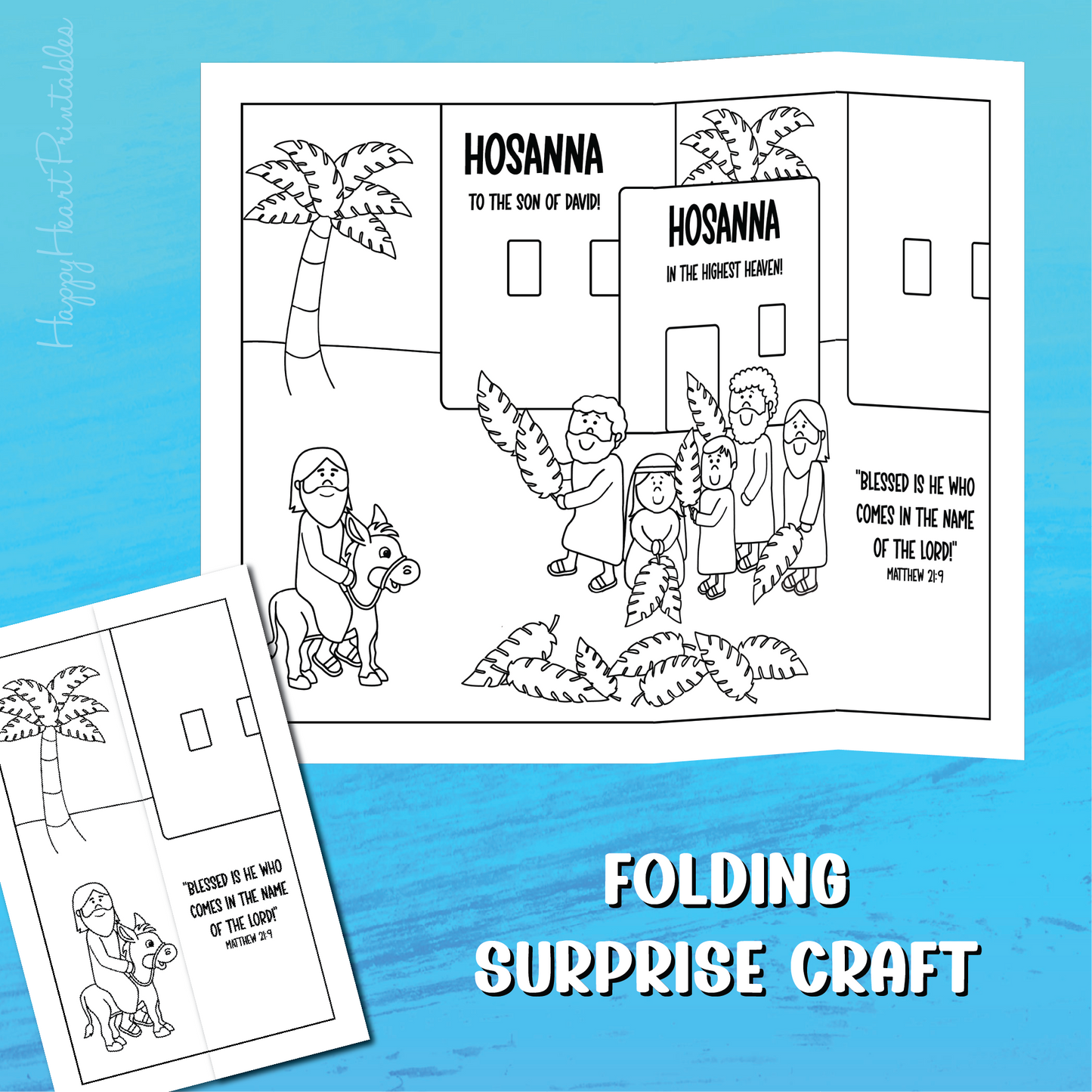 Palm Sunday Triumphal Entry Folding Surprise Craft