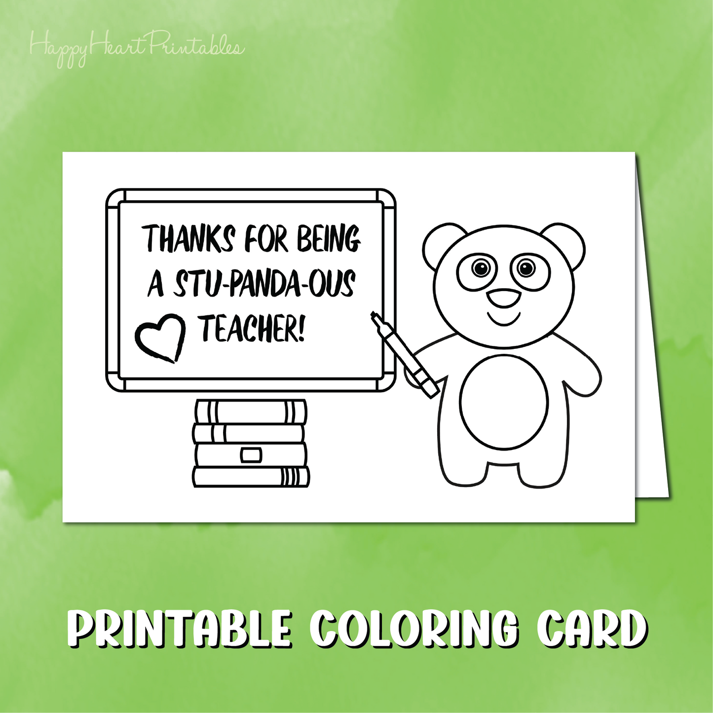 Teacher Thank You Card - Panda