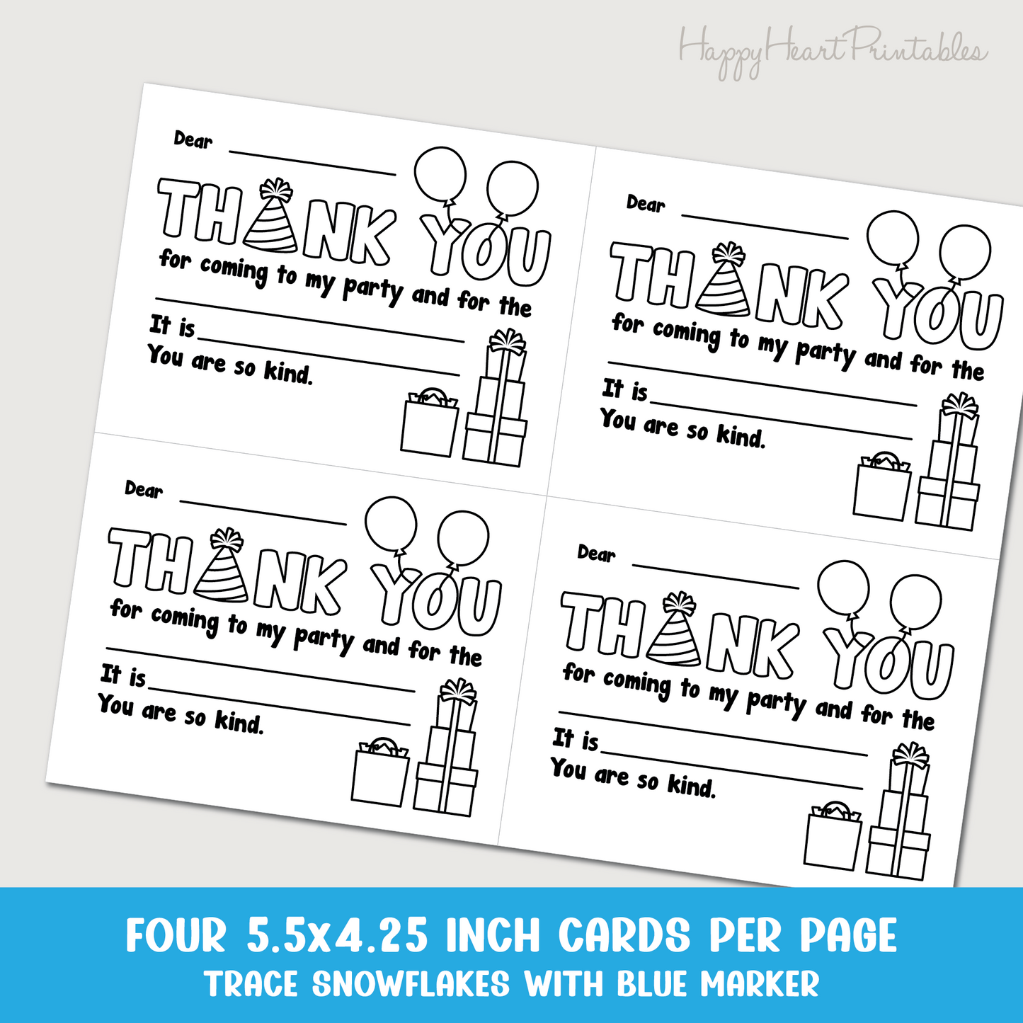 Coloring Thank You Card