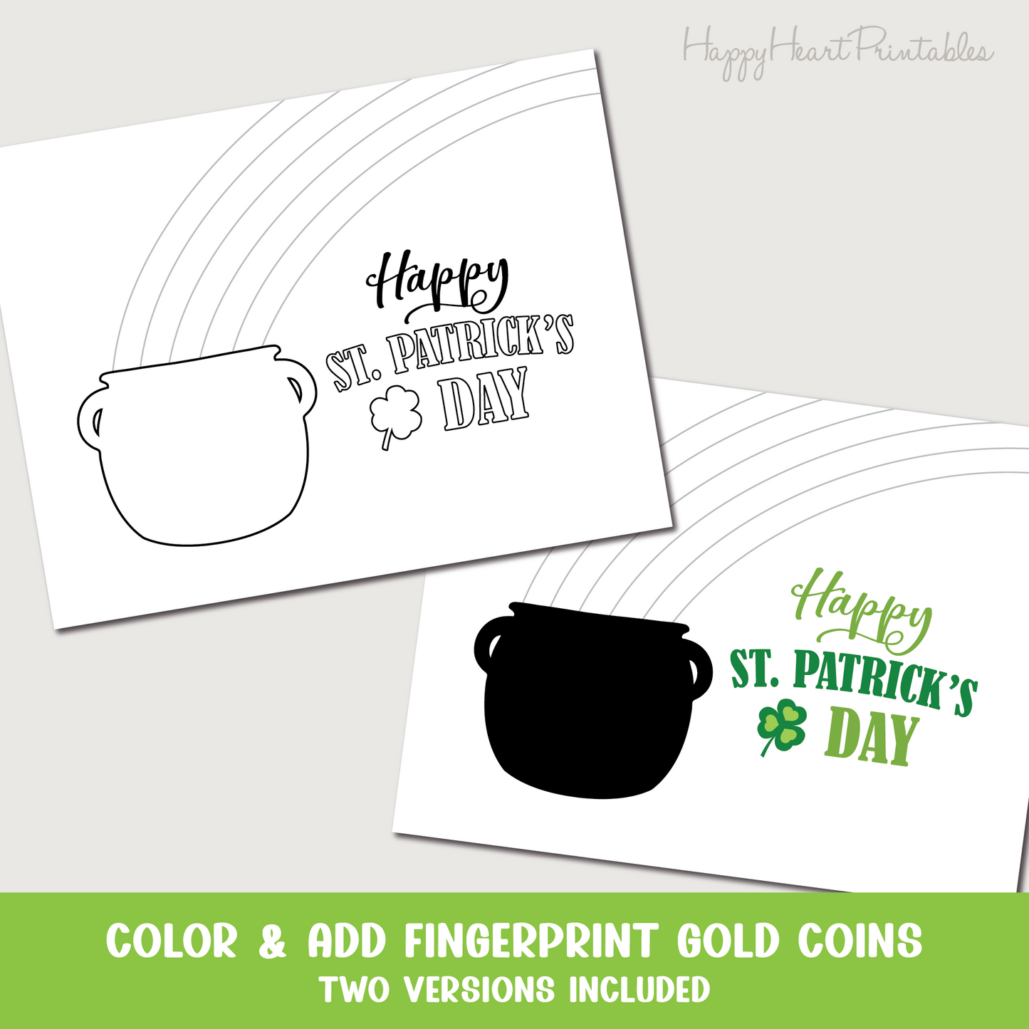 Pot of Gold St. Patrick's Day Fingerprint Craft