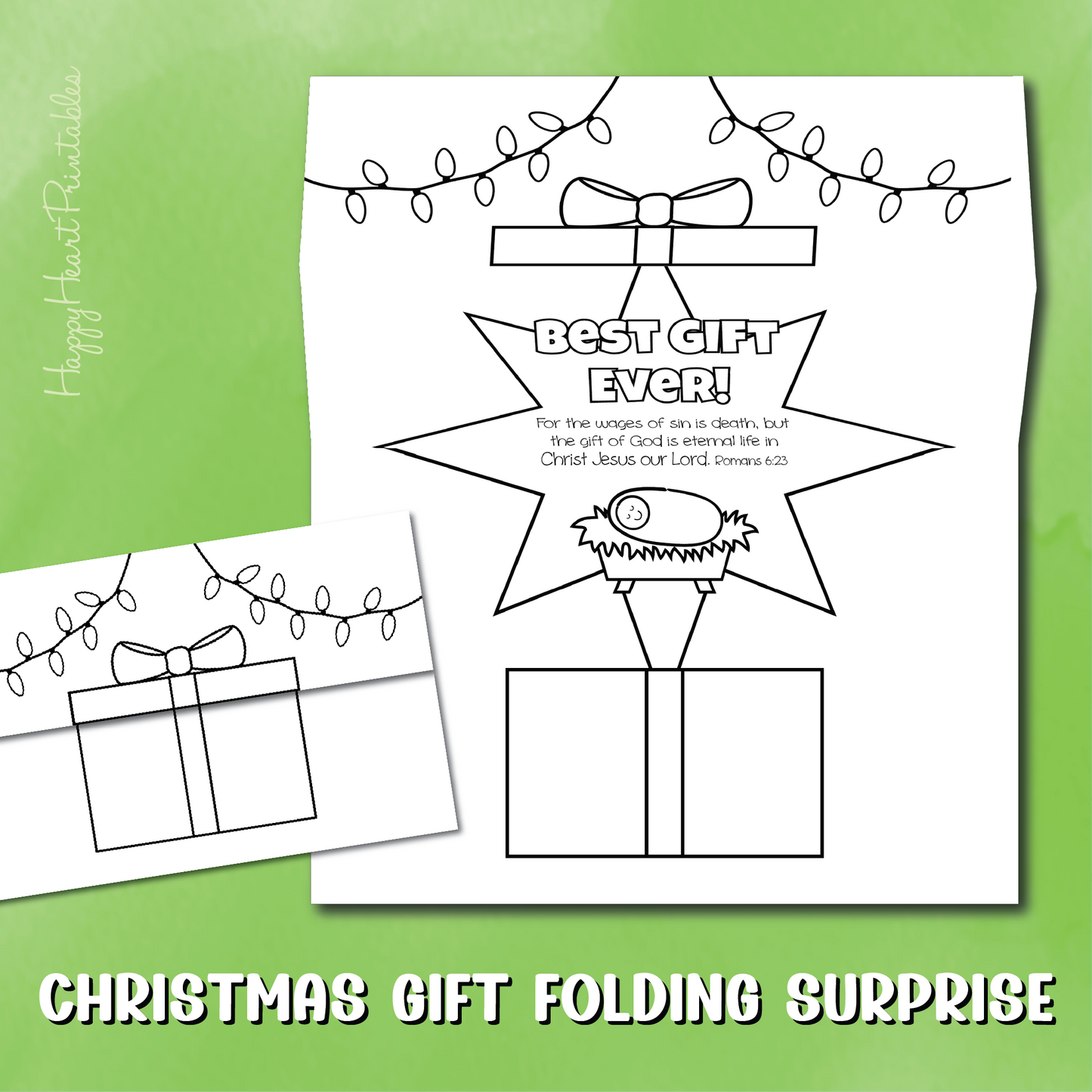 Christmas Present Folding Surprise Craft - Jesus, Best Gift Ever