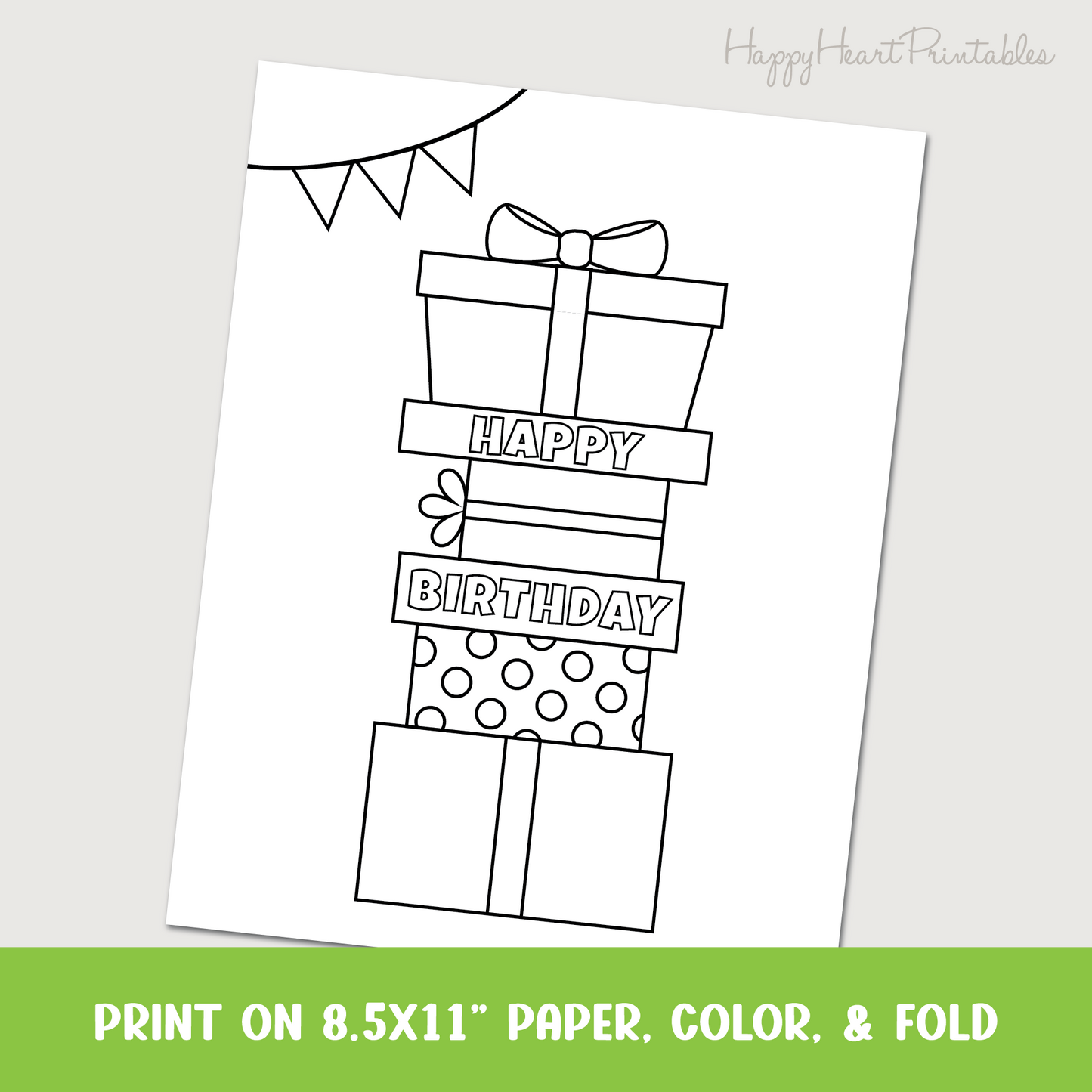 Folding Surprise Birthday Present Card