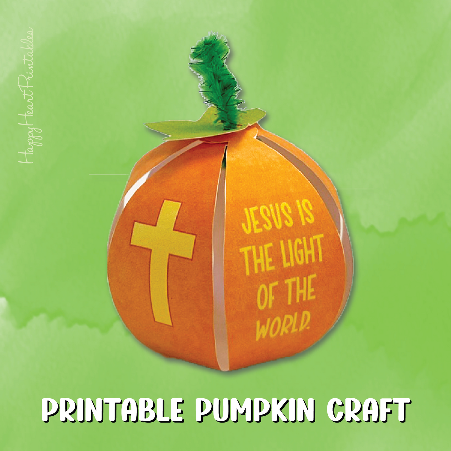 Paper Pumpkin with Cross Craft