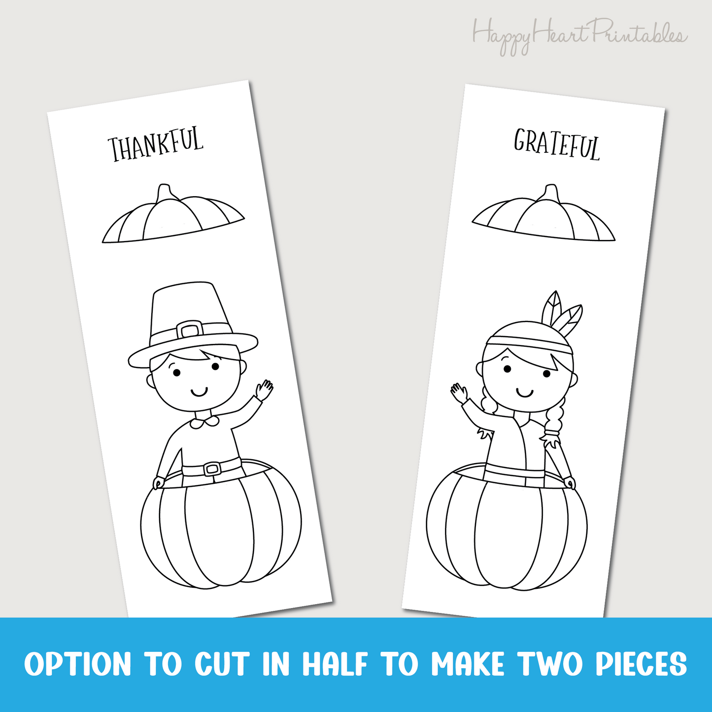 Thanksgiving Folding Surprise Craft - Pilgrim and Native American