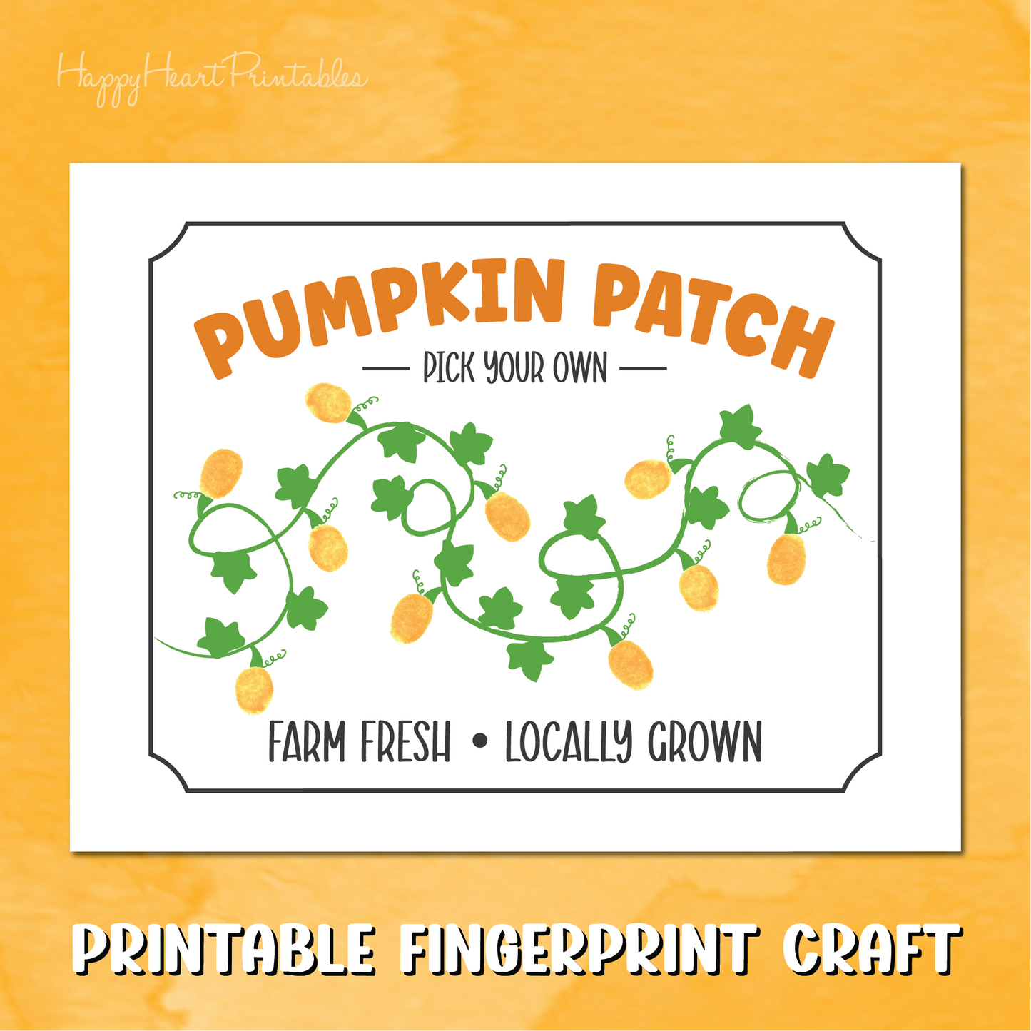 Fingerprint Pumpkin Patch Sign