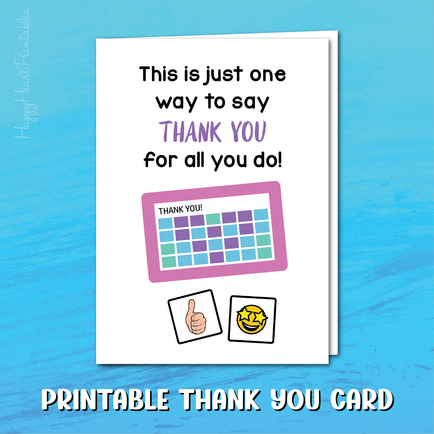 Speech Therapist Thank You Card - Printable SLP Card