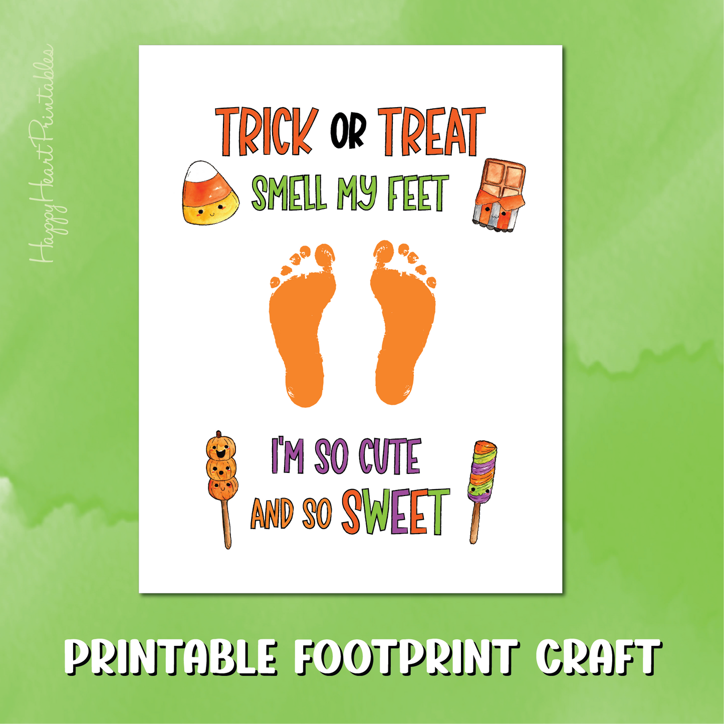 Halloween Footprint Craft - Smell My Feet