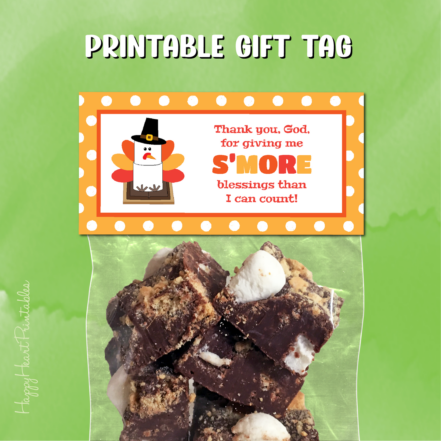 Thanksgiving Smore Treat Topper - Fall Favor Topper