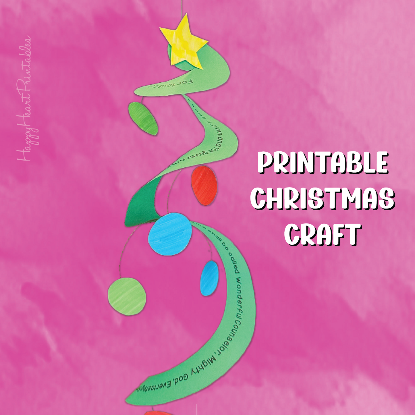 Christmas Tree Spiral Craft with Bible Verse
