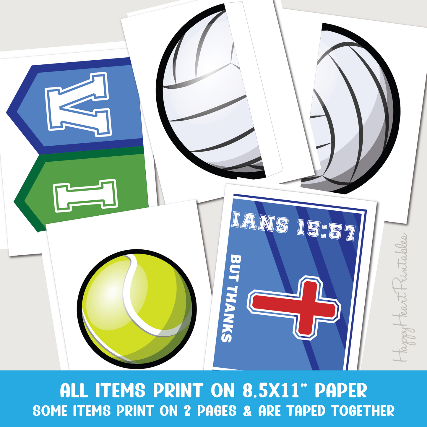 Printable Trunk or Treat Decorations - Sports