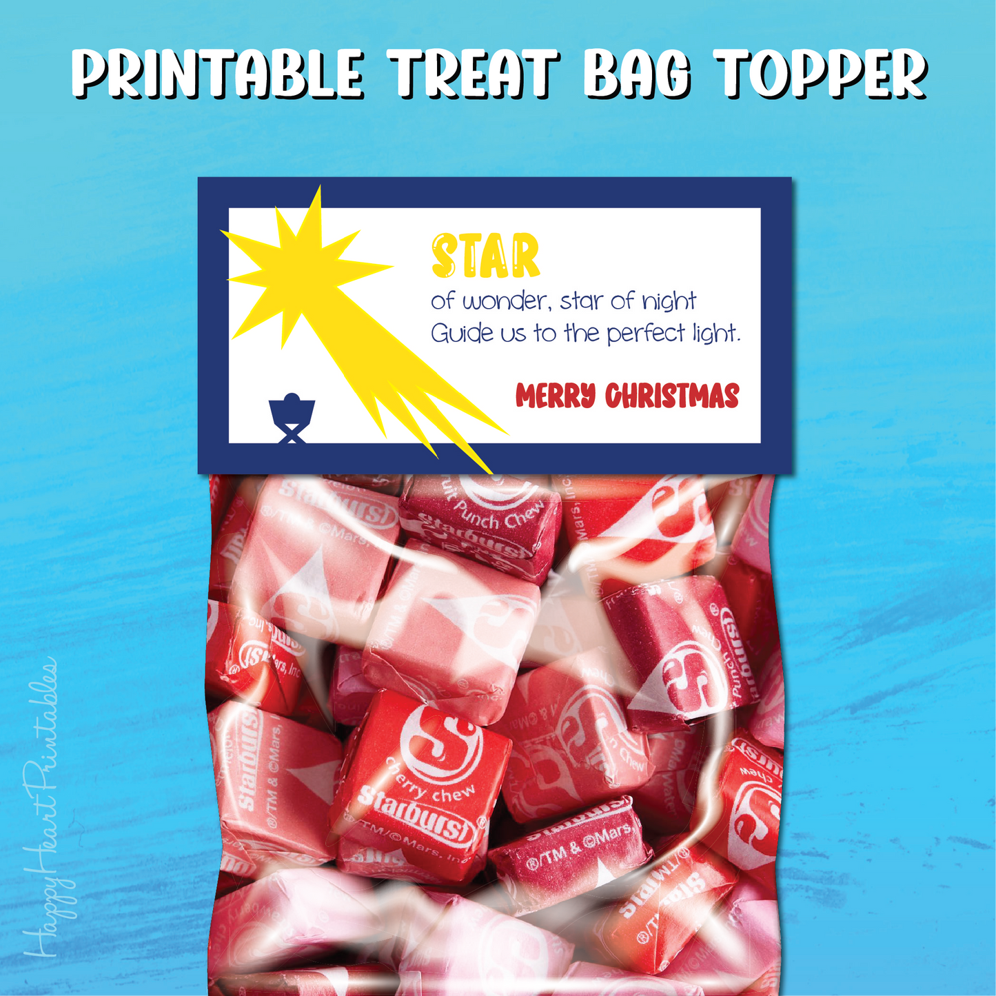 Christmas Star Treat Bag Topper
