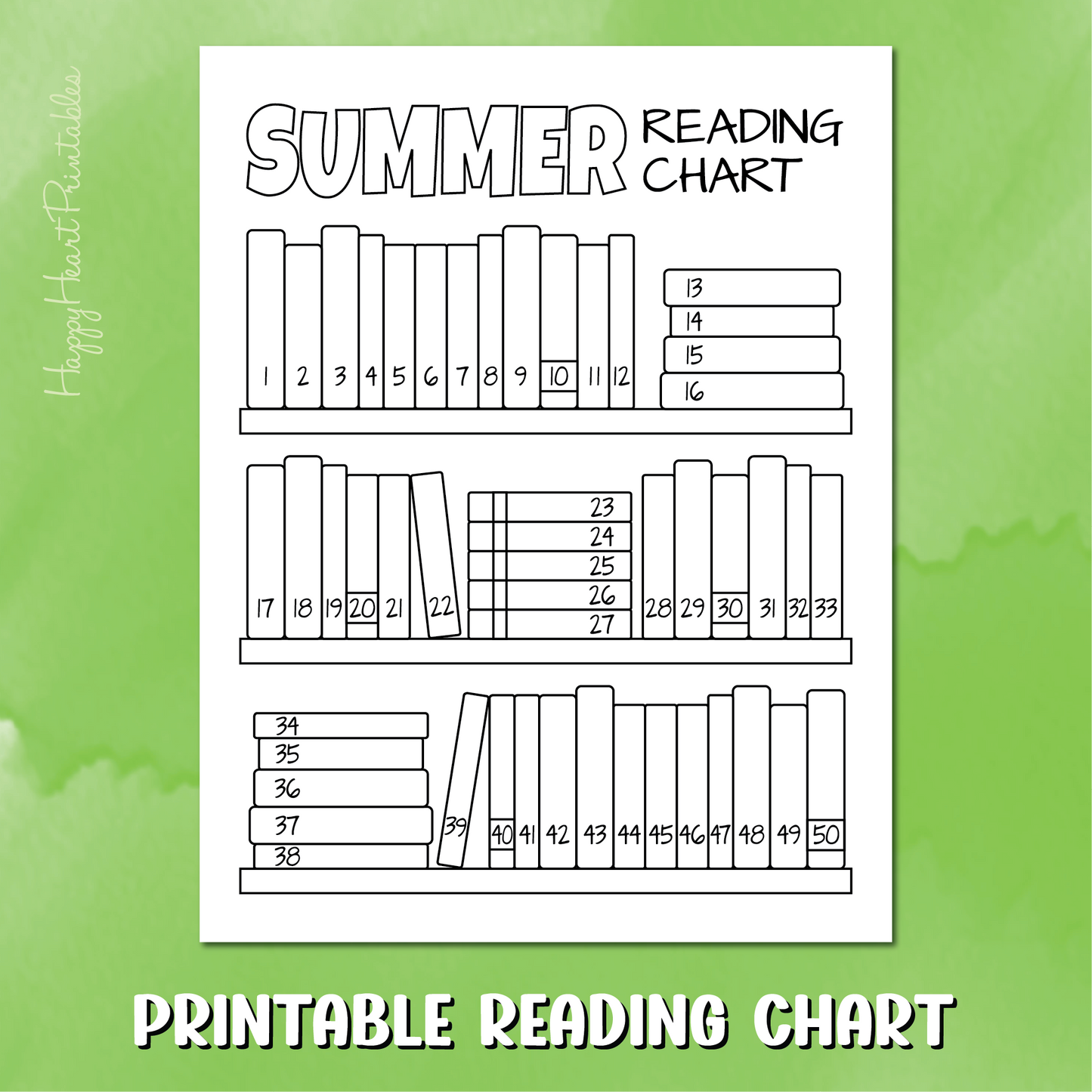 Printable Summer Reading Chart