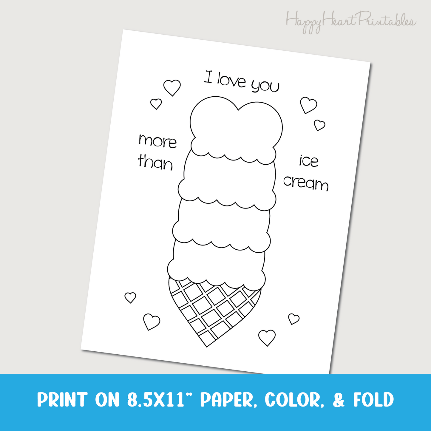 Ice Cream Folding Surprise Card