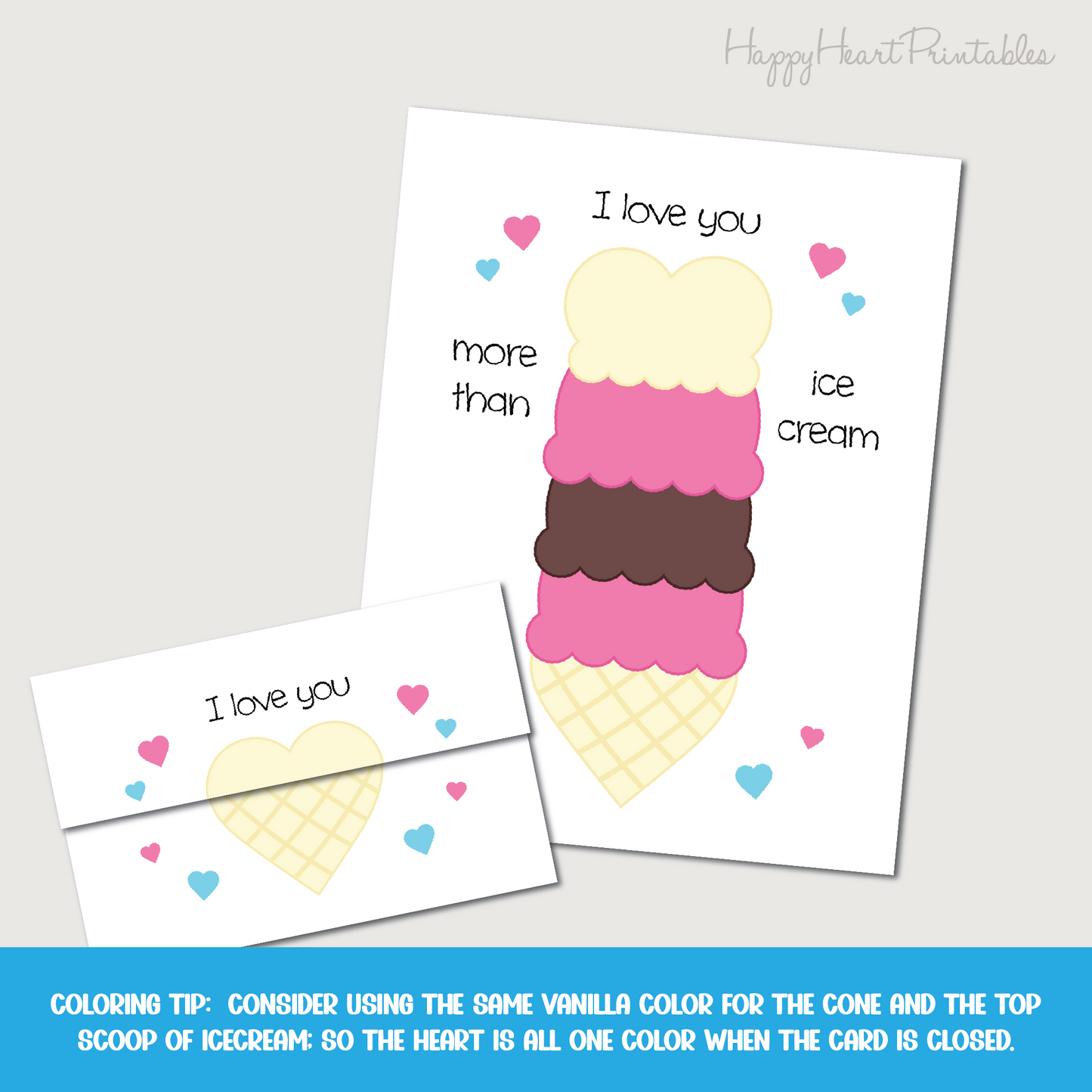Ice Cream Folding Surprise Card