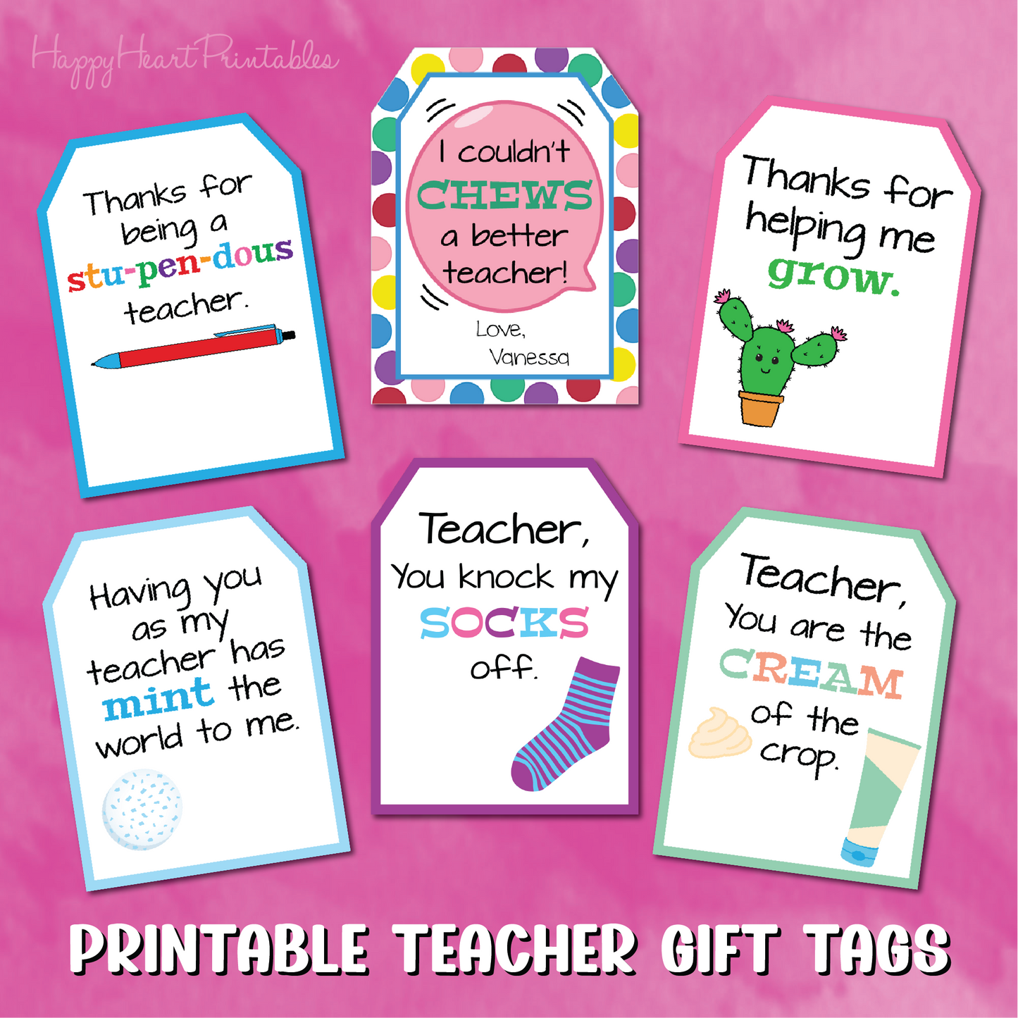 Teacher Appreciation Gift Tags