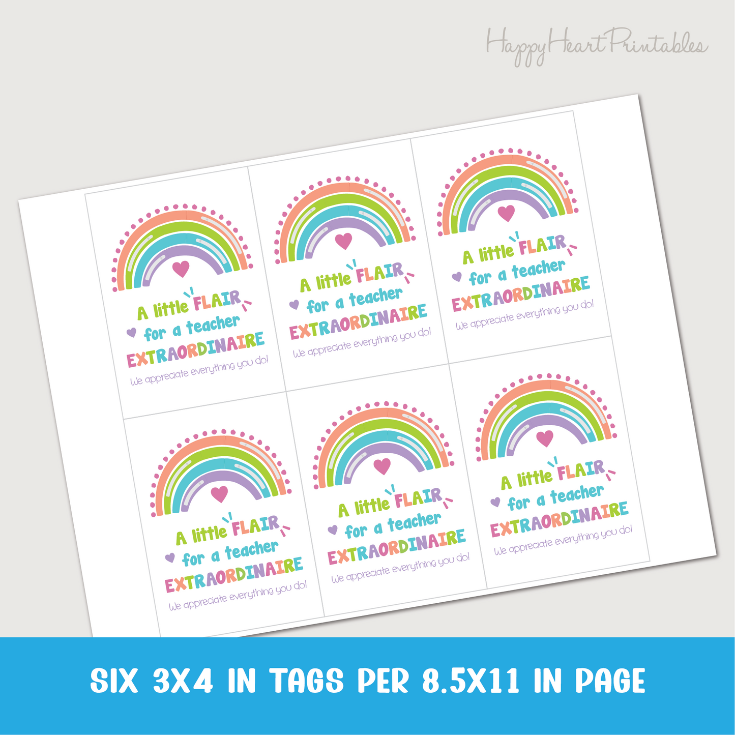 Teacher Pen Gift Tag