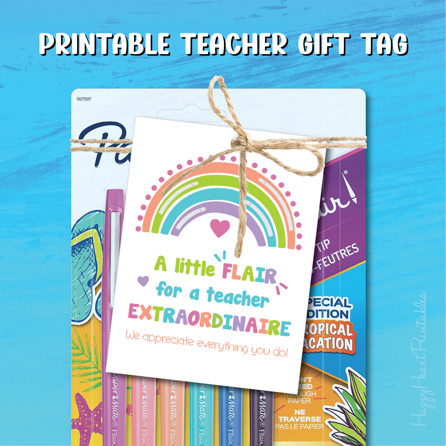 Teacher Pen Gift Tag