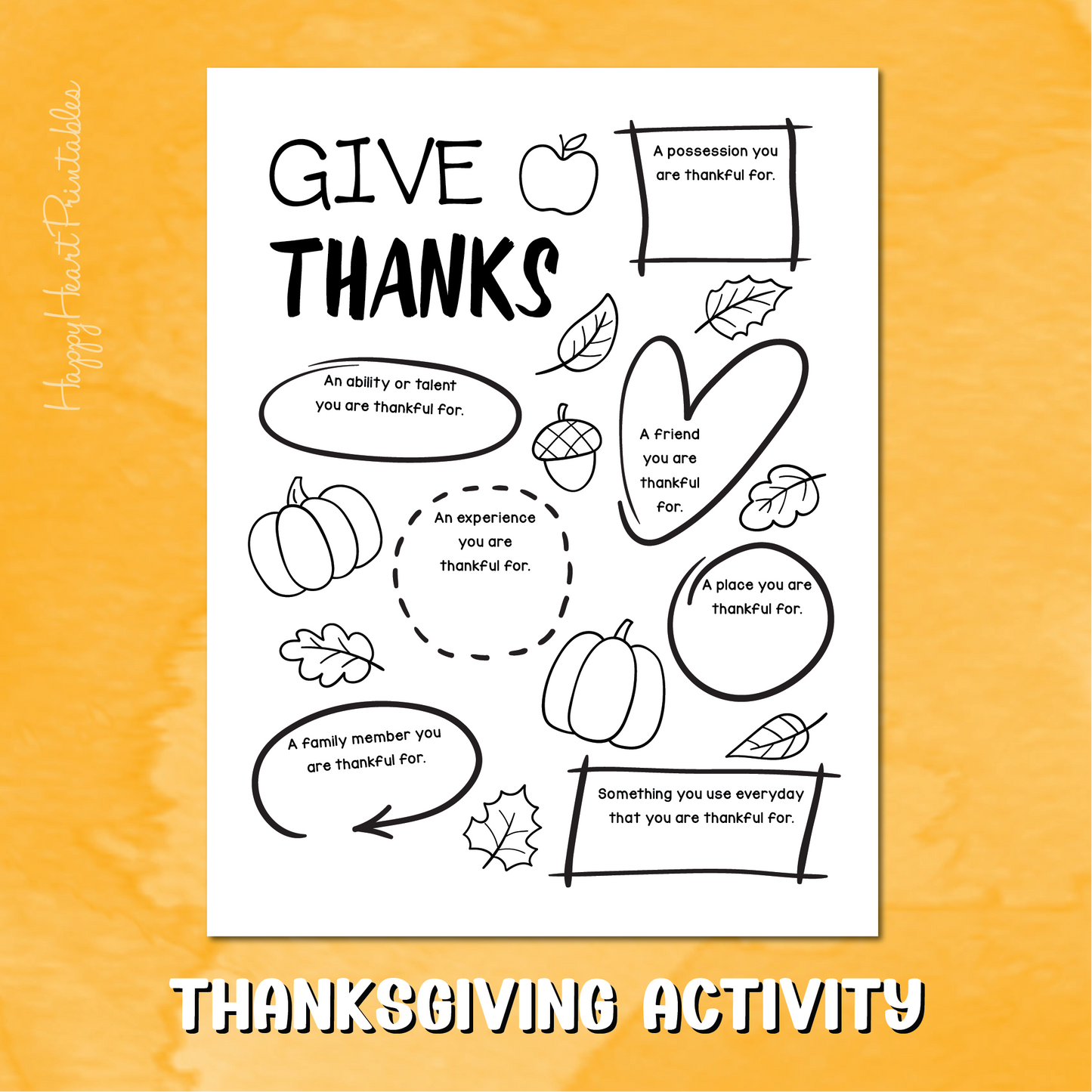 Thanksgiving Printable Activity
