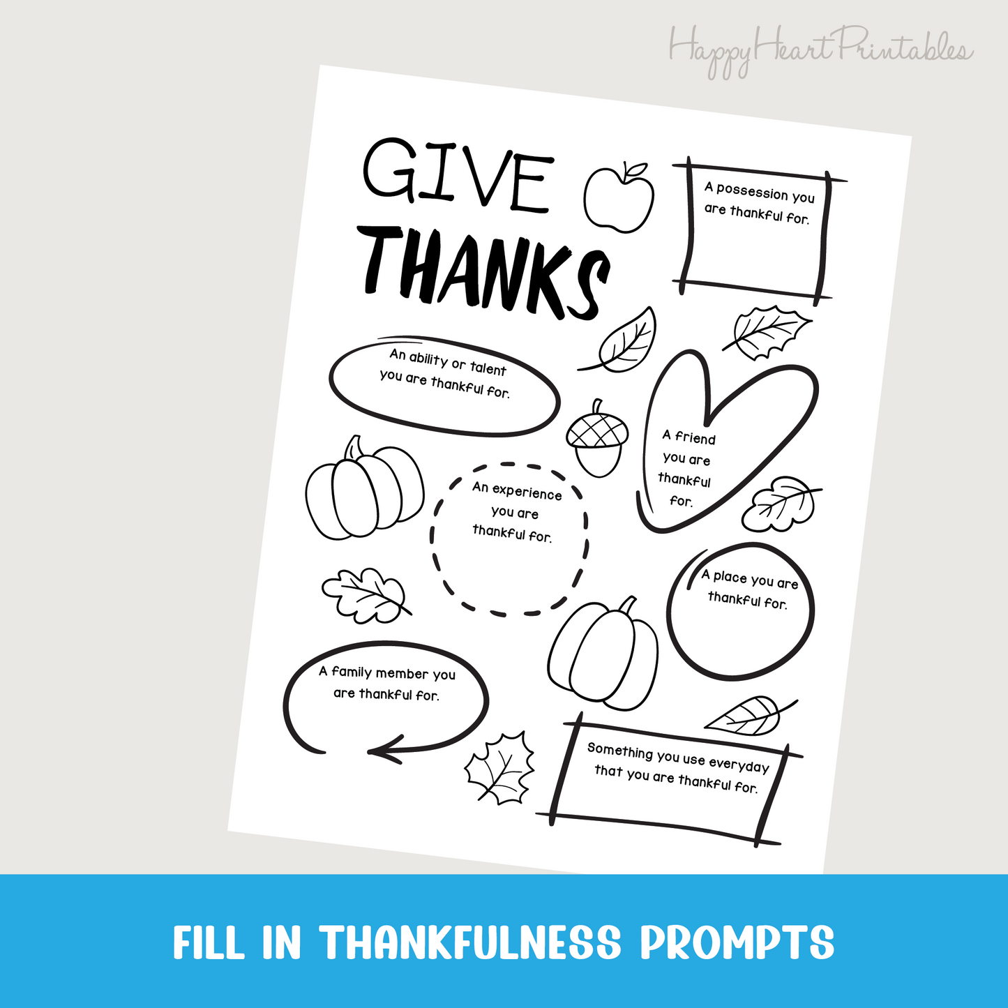 Thanksgiving Printable Activity