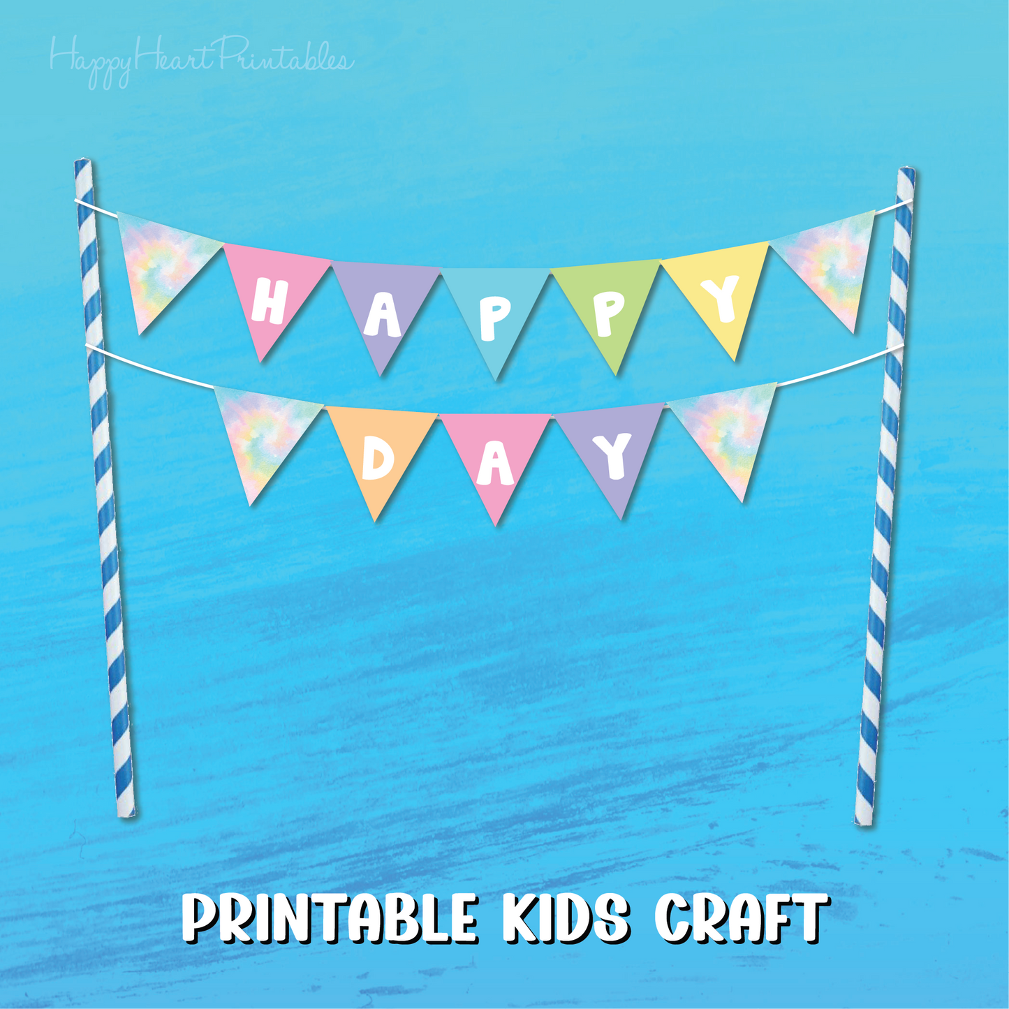 Printable Cake Bunting - Edit with Your Text