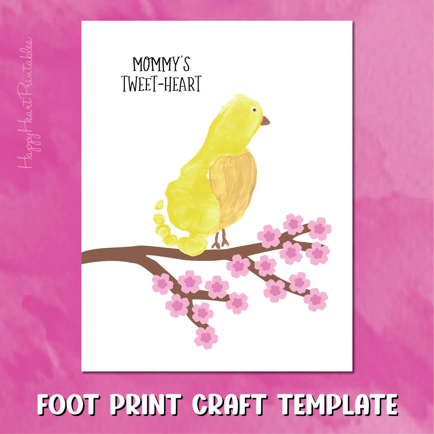 Footprint Bird Mother's Day Craft - Tweetheart