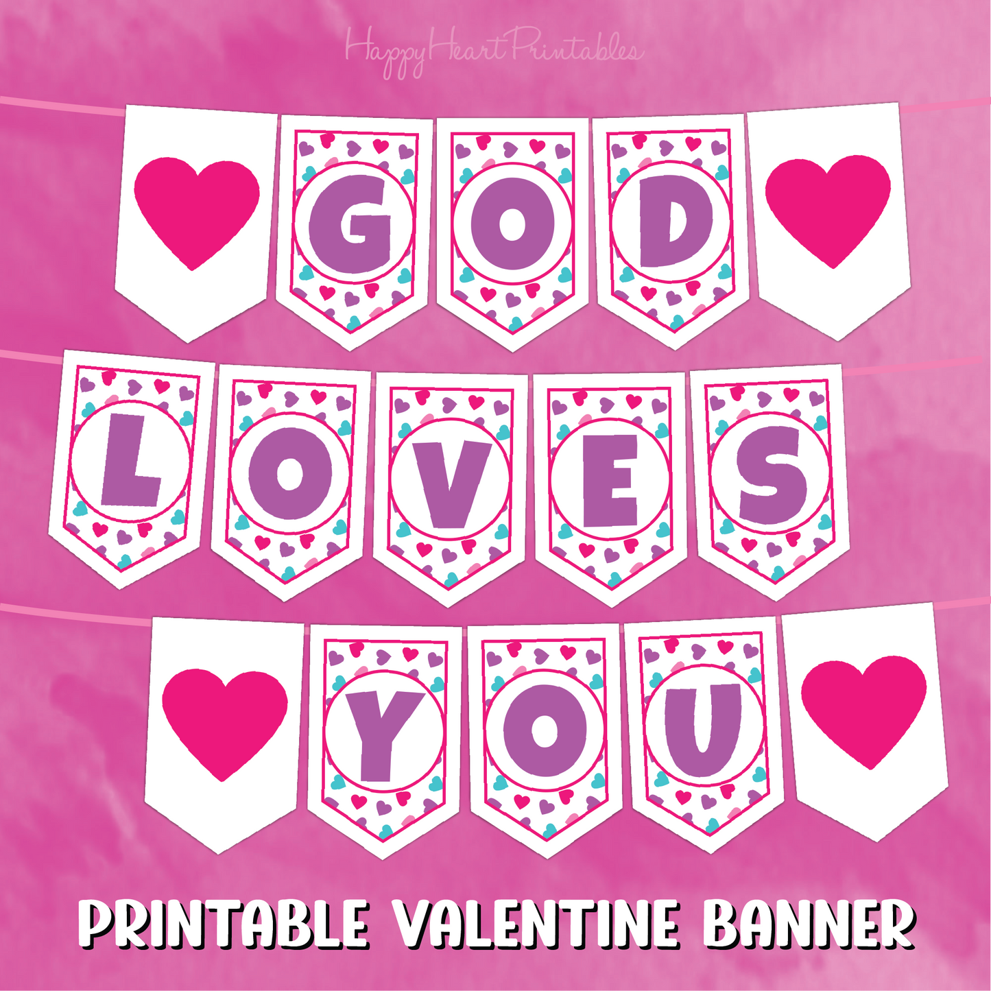 Christian Valentine's Day Printable Banner