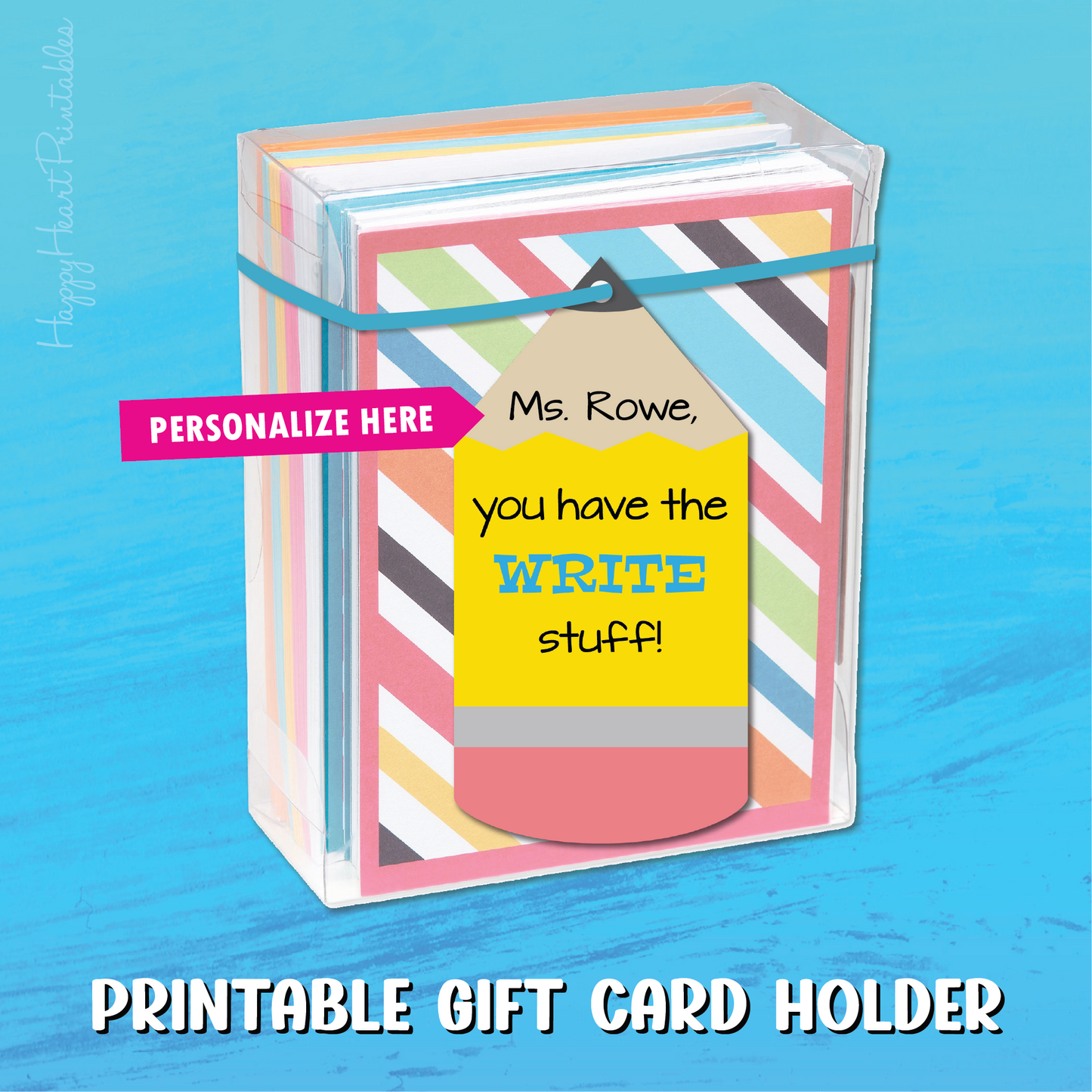 Teacher Pencil Gift Tag - Write Stuff