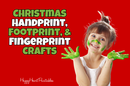 Christmas Handprint, Footprint, & Fingerprint Crafts