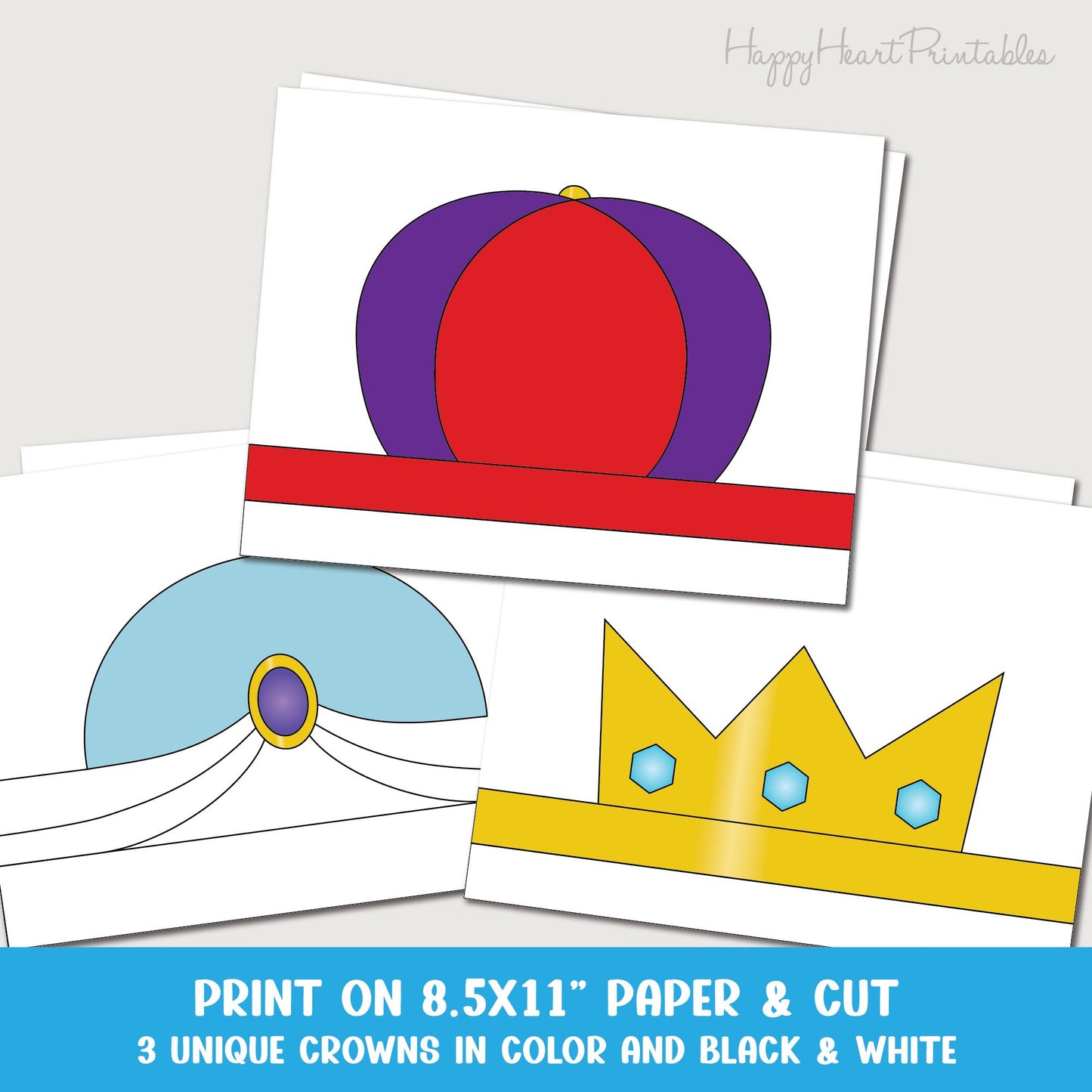 Printable Wisemen Crowns and Gifts