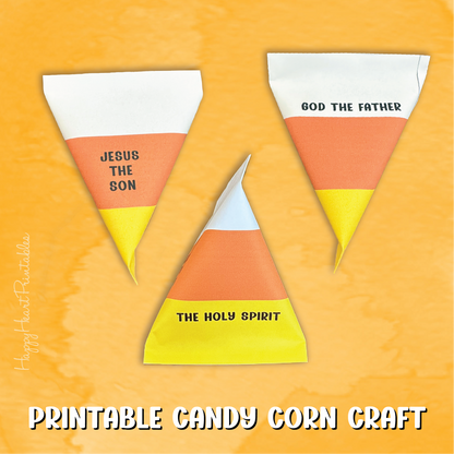 3D Candy Corn Trinity Craft