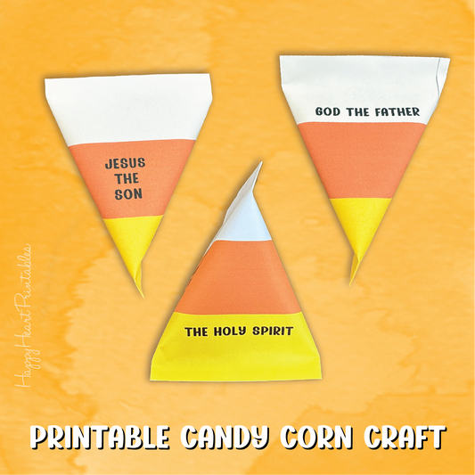 3D Candy Corn Trinity Craft