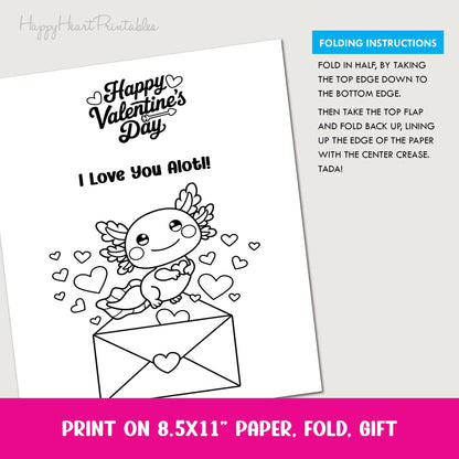 Valentine's Day Folding Surprise Craft - I love you alotl