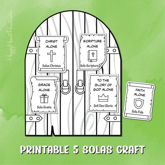 5 Solas Printable Bible Craft