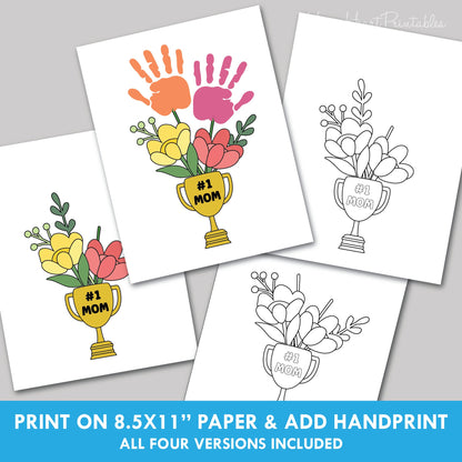 Mother's Day Trophy Handprint Flower Craft