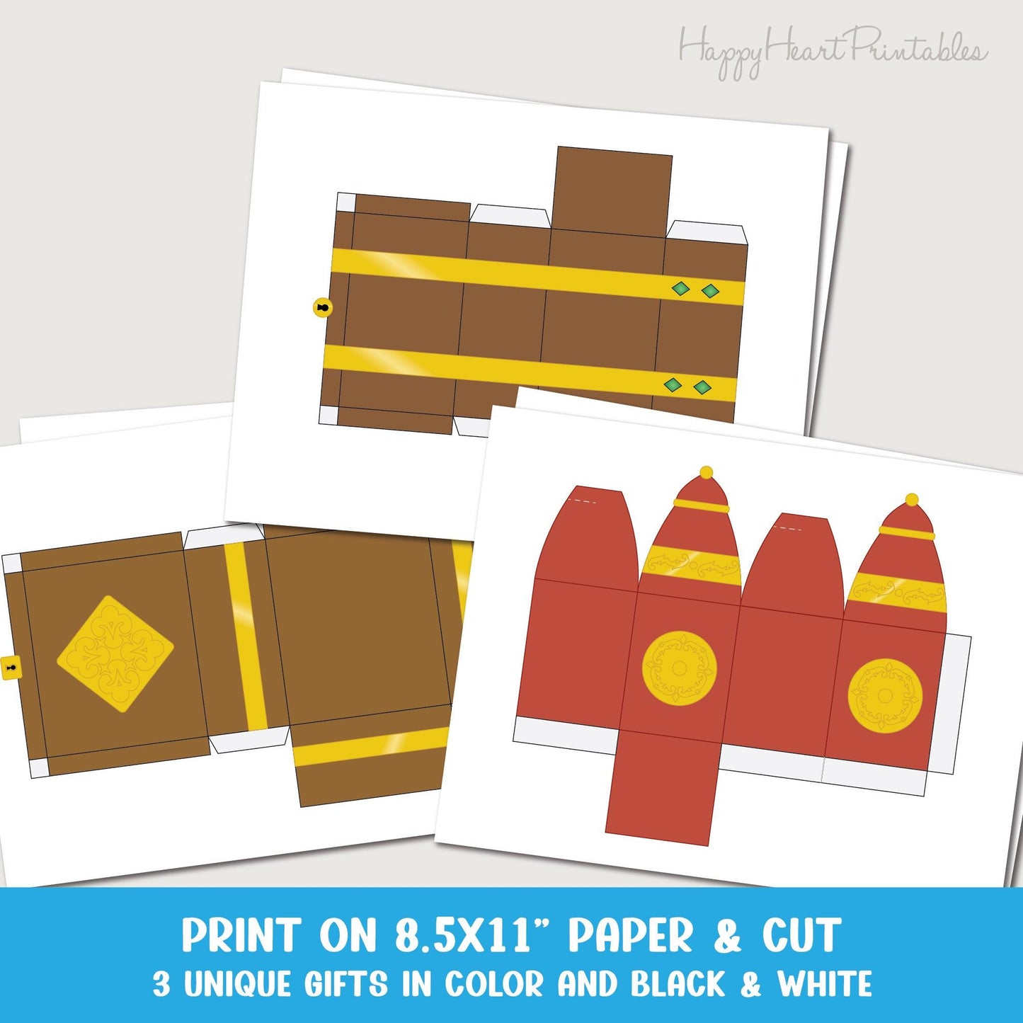Printable Wisemen Crowns and Gifts