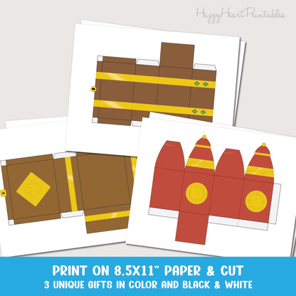 Printable Wisemen Crowns and Gifts