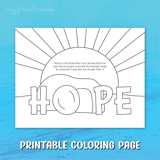 Easter Empty Tomb Coloring Sheet