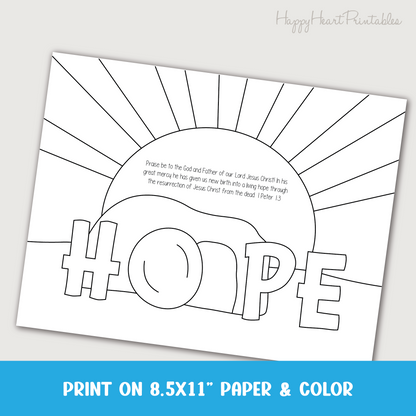 Easter Empty Tomb Coloring Sheet