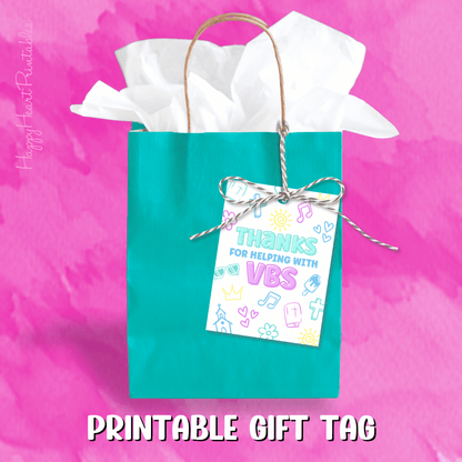Printable VBS Volunteer Gift Tag
